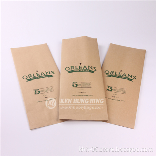 SGS Approved Custom Printed Gusset Kraft Paper Coffee Bag